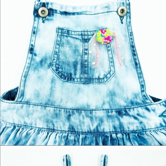 Billieblush dungaree bleached overall/skirt. - Picture 2 of 3